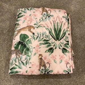 Rachel Zoe Quilted Leopard Throw Blanket